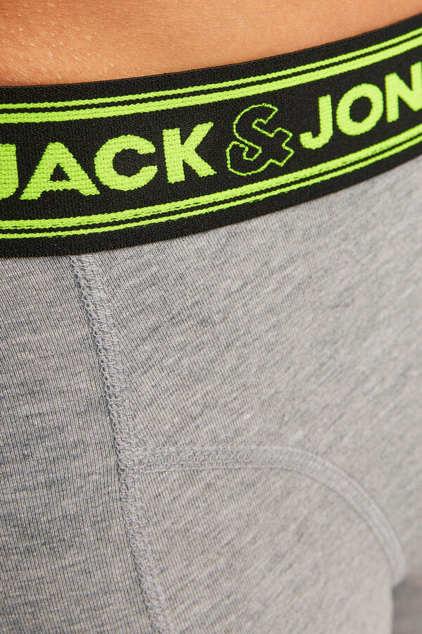 Jack & Jones Pack 3 b&oacute;xers cortos gris