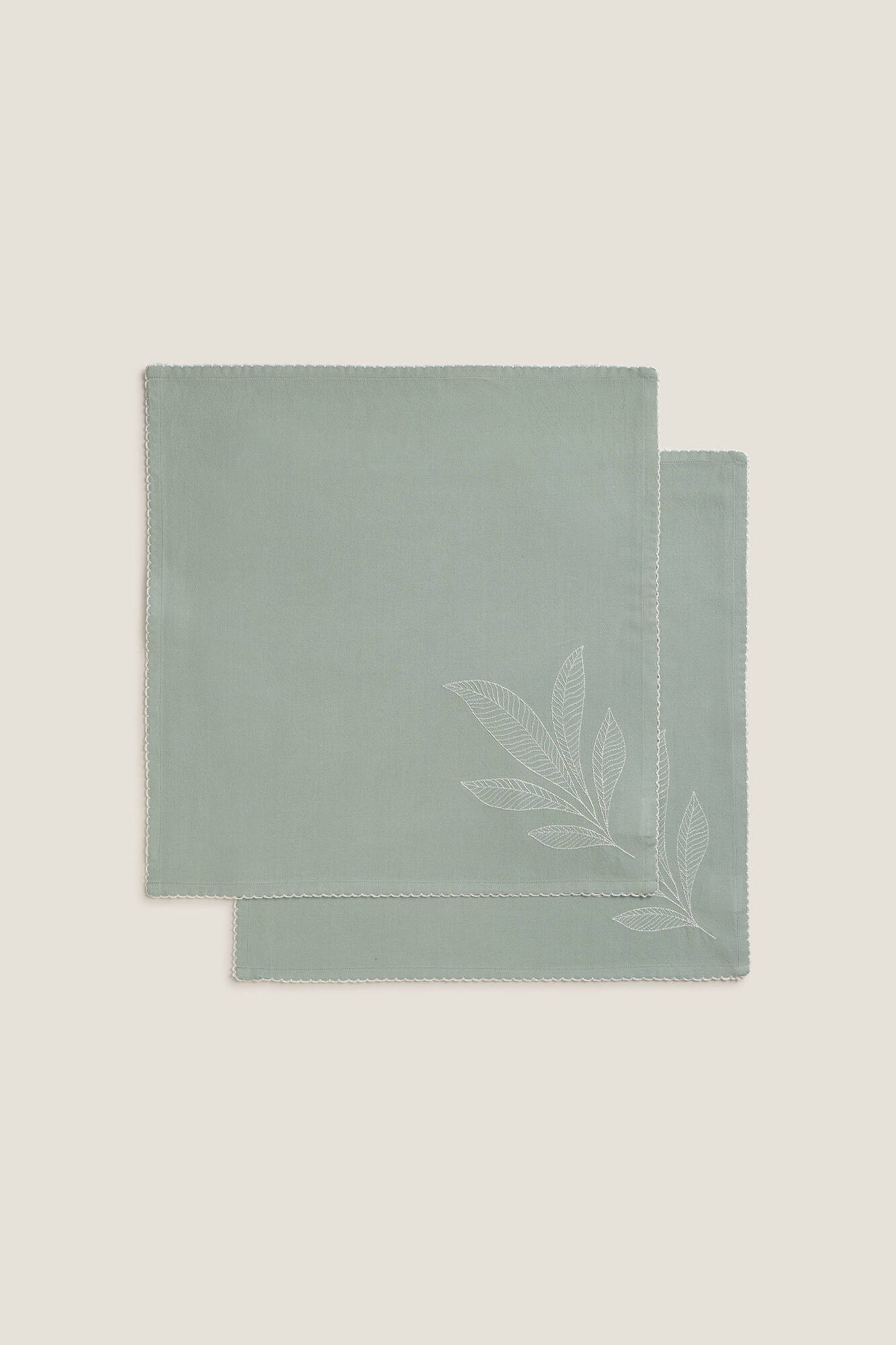 Textura Set aus zwei bestickt Servietten
