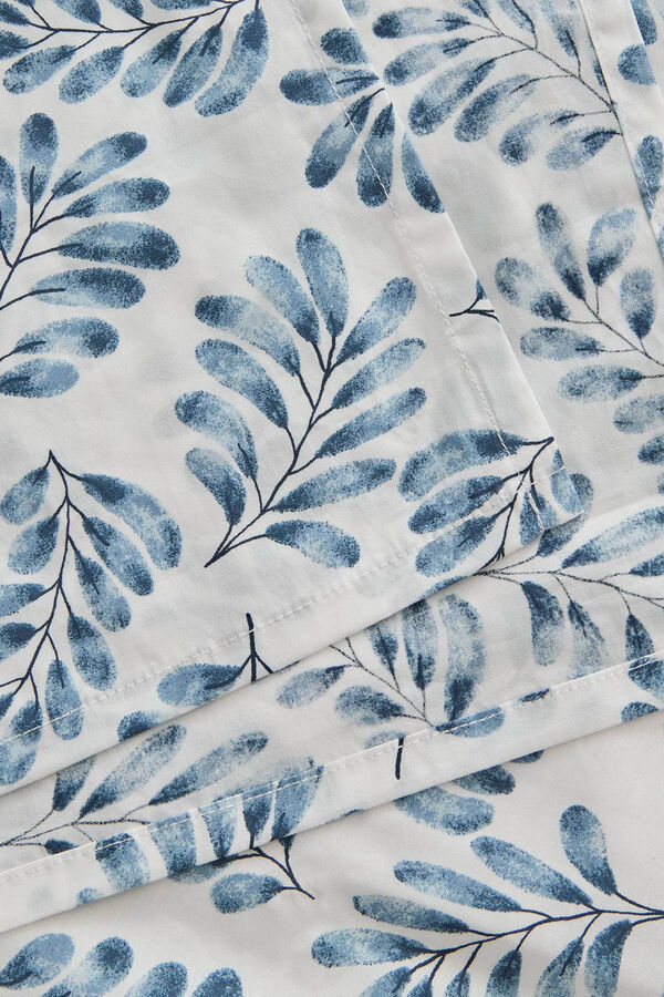 Womensecret Leaf print cotton duvet cover bleu