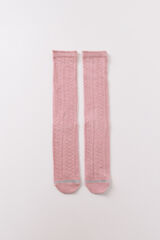 Women'secret Pink lurex long socks pink