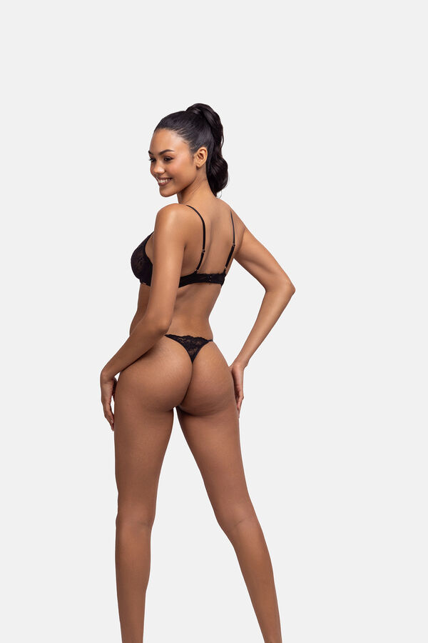 Dorina Suti&atilde; com aro preta com renda e n&atilde;o enchimento preto