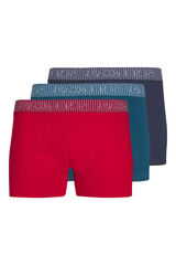 Jack & Jones Pack de 3 b&oacute;xers combinados de algod&oacute;n blue