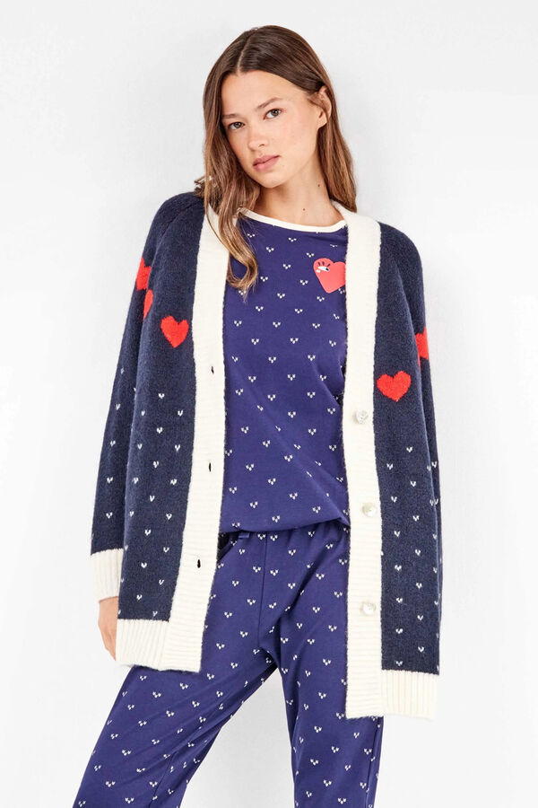 Gisela Maxi knitted cardigan Wei&szlig;