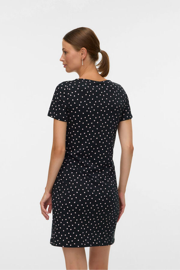 Mamalicious Camis&oacute;n de manga corta maternity y lactancia negro