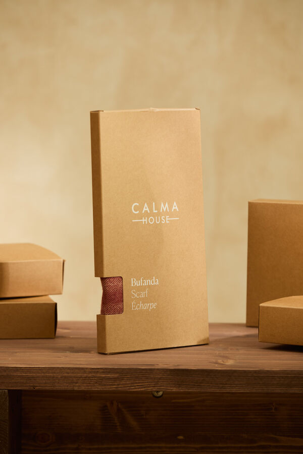 Calma House Bufanda a rayas Shima estampado