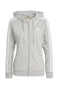 Womensecret Sudadera gris Adidas con cremallera gris