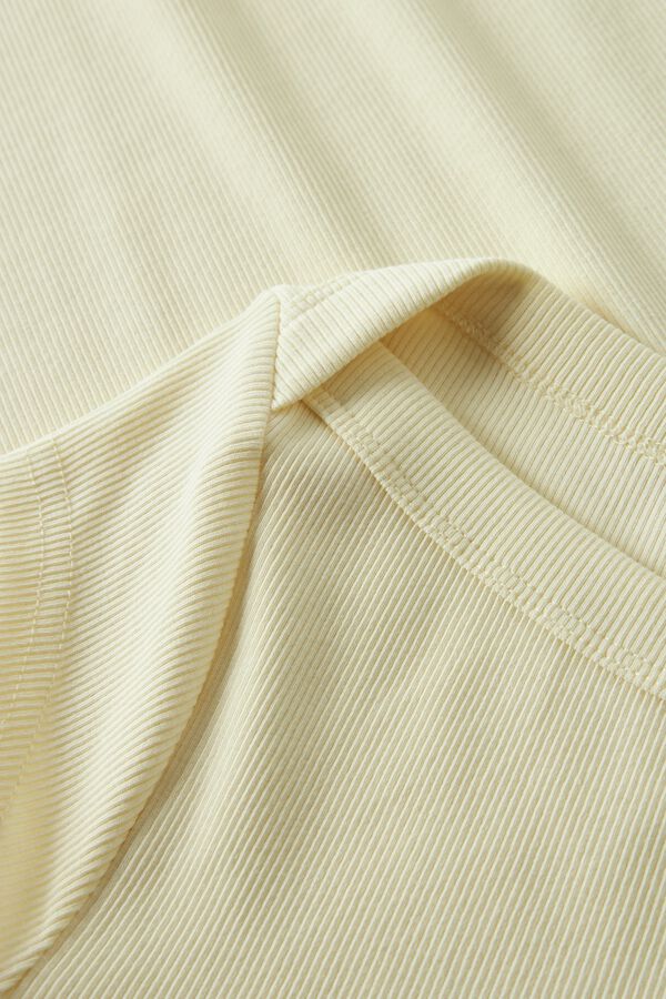 Lmtd Camiseta manga corta hombro ca&iacute;do amarillo