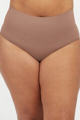 Womensecret High waist recycled nylon shaping panty Smeđa