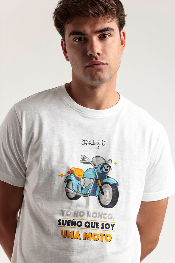 Mr. Wonderful Pijama corto moto Mr Wonderful blanco