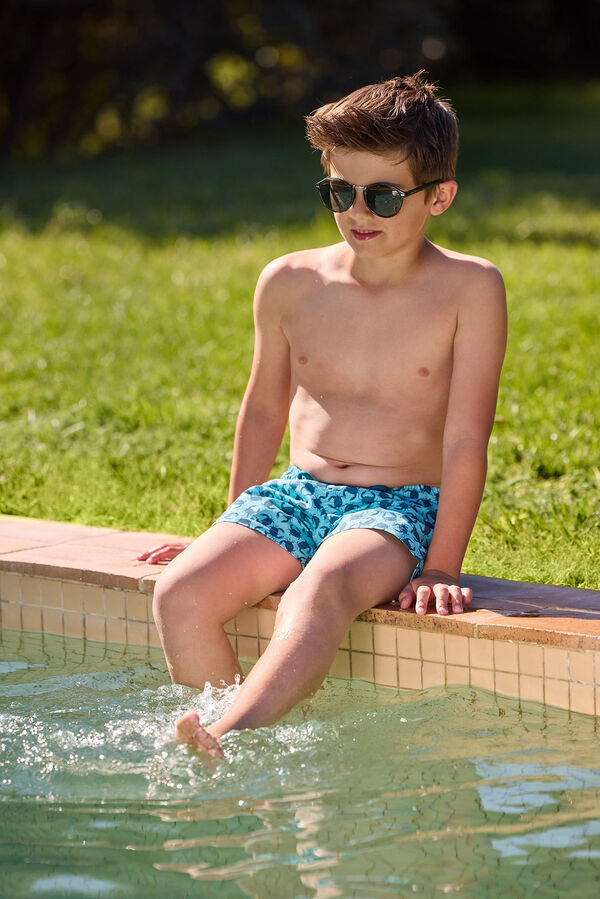 Promise Crab print boy's swimwear blue