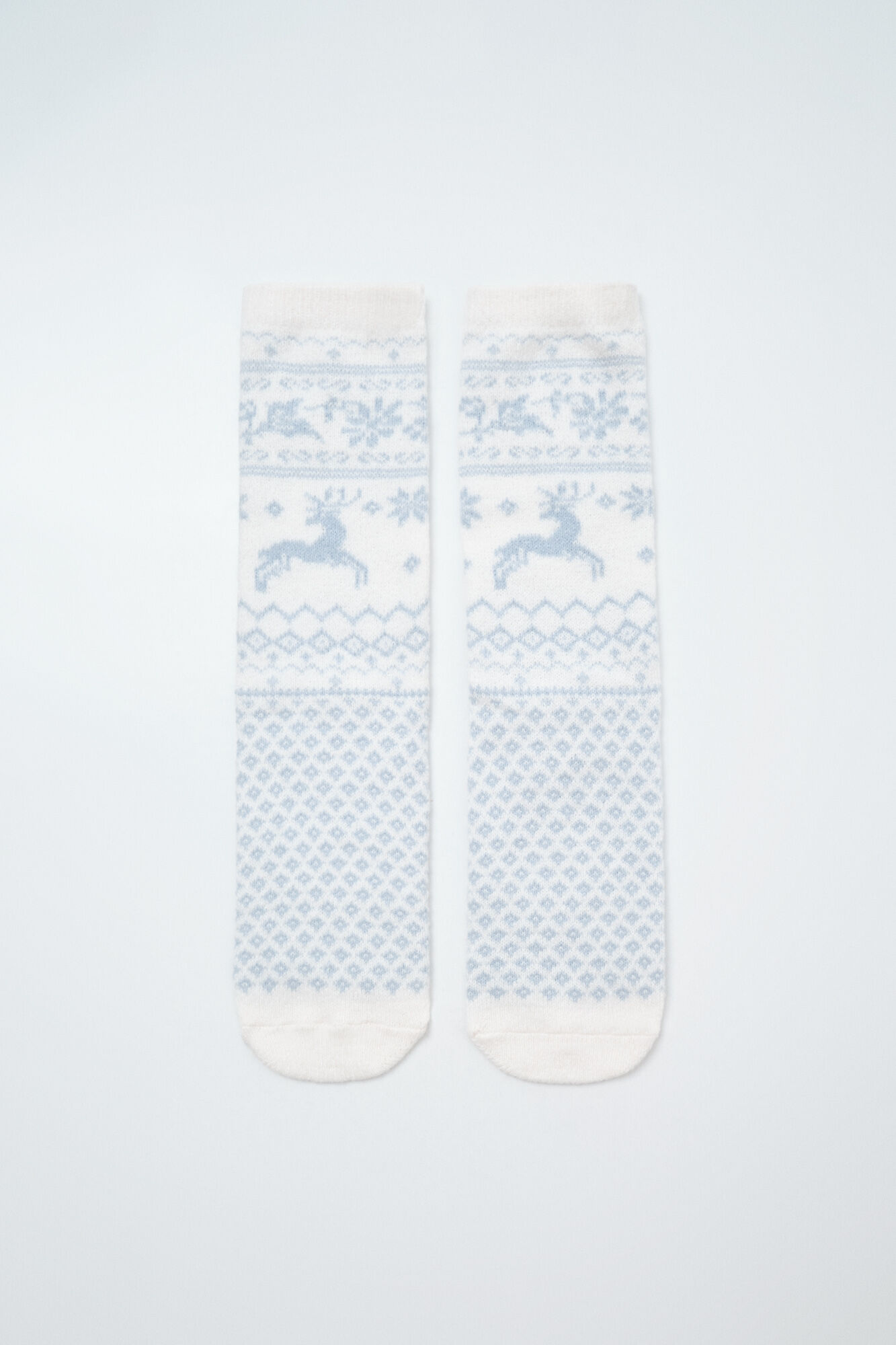 Women'secret Blue jacquard long socks
