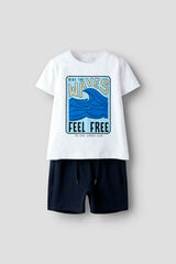 Name it Ensemble T-shirt et bermuda bleu