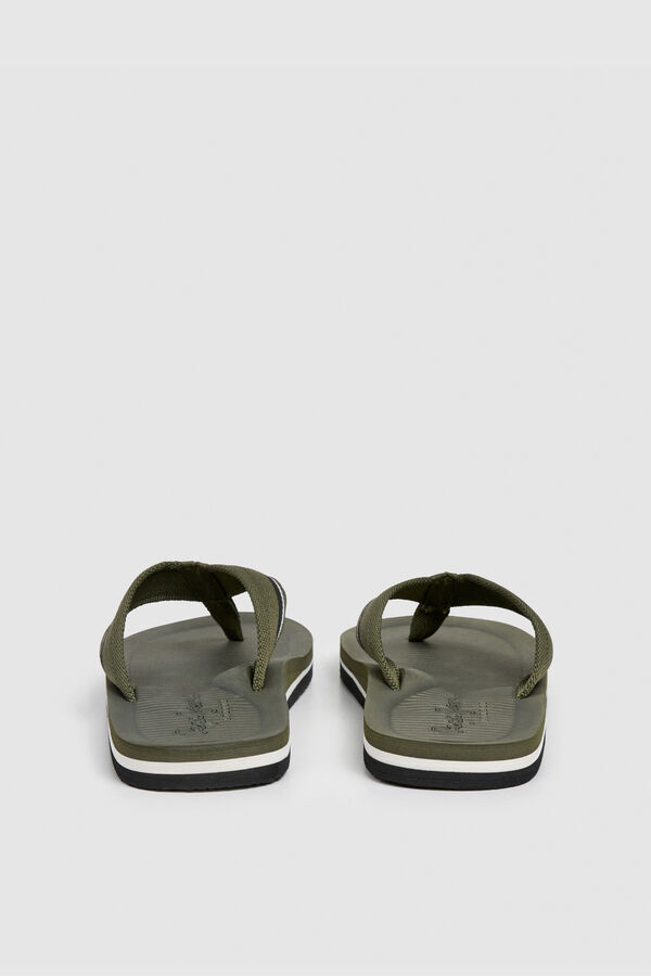 Pepe Jeans Striped two-tone fabric strap sandals printed