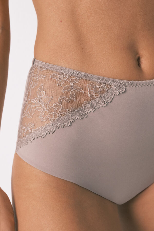Women'secret Grey high-waisted shaping panty  mink