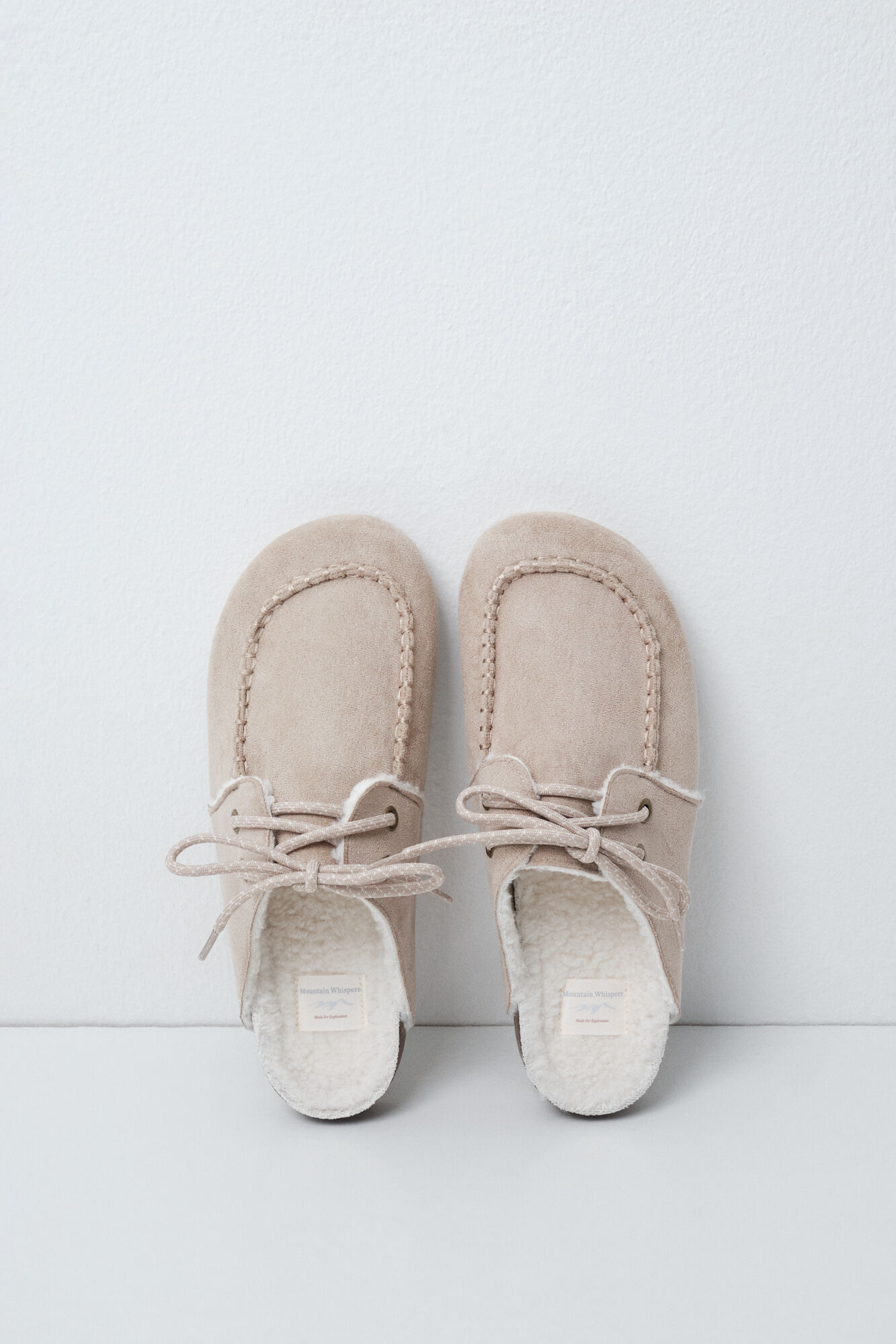 Women'secret Brown lined loafer slippers