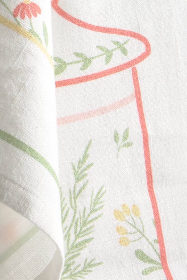 Textura Printed cotton dishcloth set green