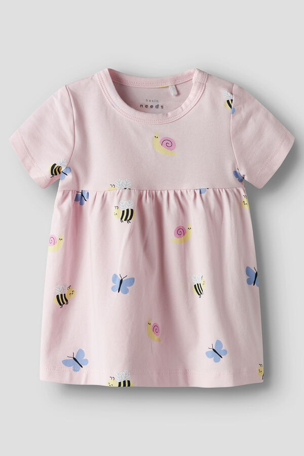 Name it print baby girl dress pink