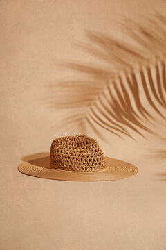 Womensecret Natural wide brimmed beach hat nude