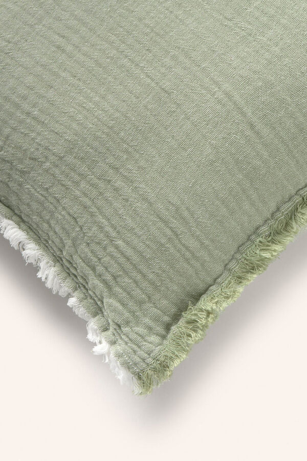 Calma House Lagenf&ouml;rmiger H&uuml;lle aus gr&uuml;nem Baumwollmusselin Gr&uuml;n