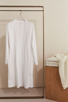 Womensecret White mid-length "maternity" robe white