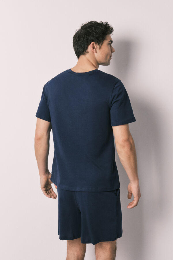 Women'secret Pyjama court pour homme en coton Batman bleu