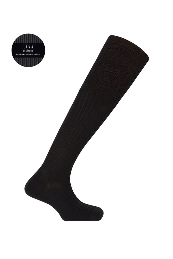 Punto Blanco Calcetines altos de lana negro