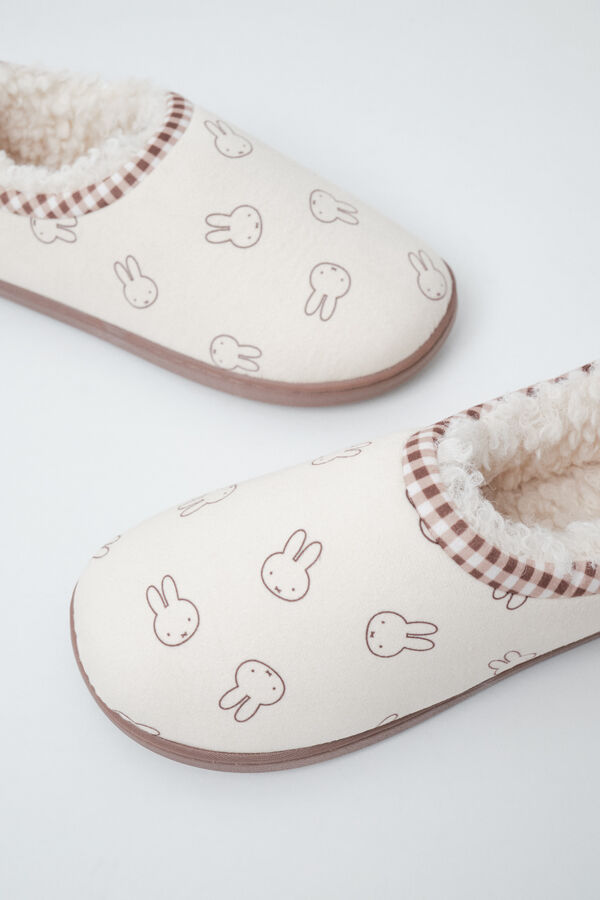 Women'secret Miffy closed slippers beige