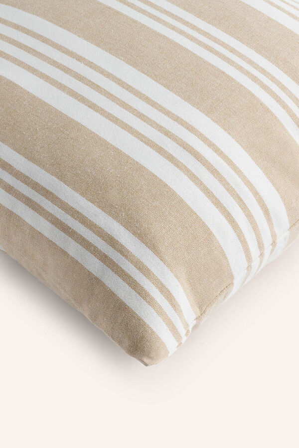 Womensecret Malgrat beige striped cushion cover brown