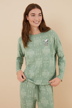 Womensecret Pyjama Snoopy maille douillet super soft vert