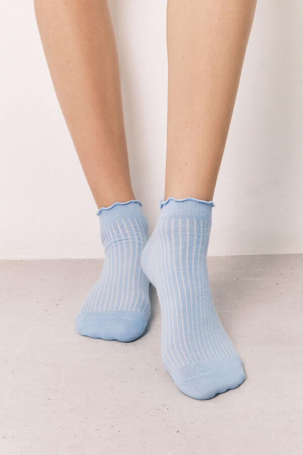 Women'secret Pack 3 meias curtas estampadas com s&oacute;is variados estampado