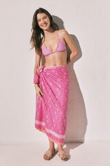 Women'secret Serviette-par&eacute;o imprim&eacute; boh&egrave;me rose