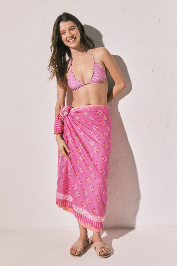 Women'secret Serviette-par&eacute;o imprim&eacute; boh&egrave;me rose