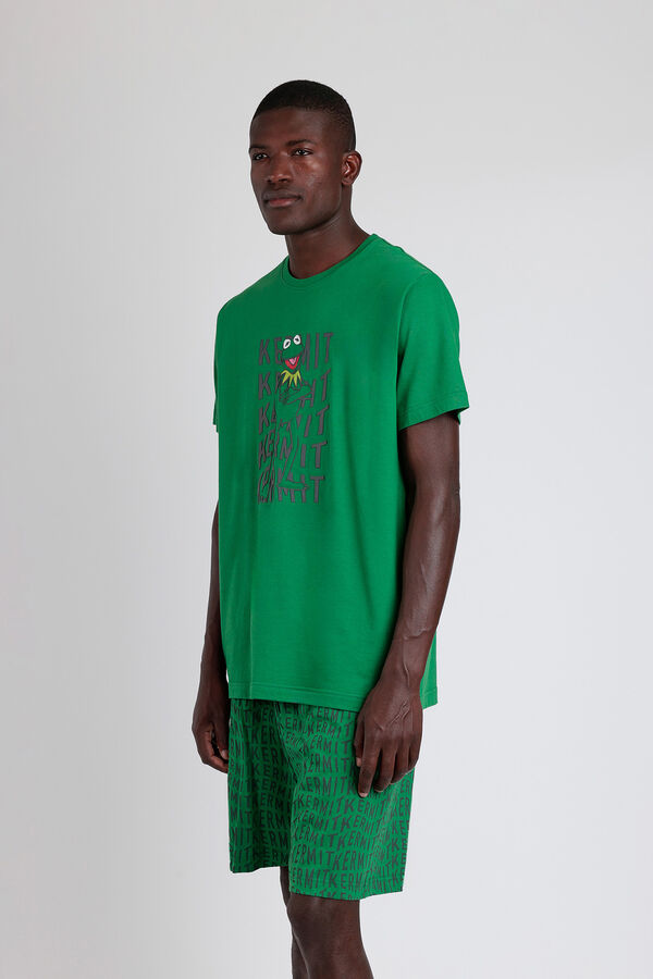 Admas Disney Kermit Letters Short Pajamas vert