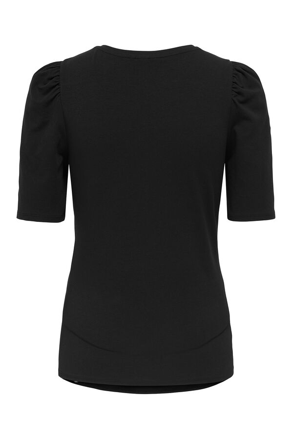 Only Maternity Camiseta manga abullonada maternity negro