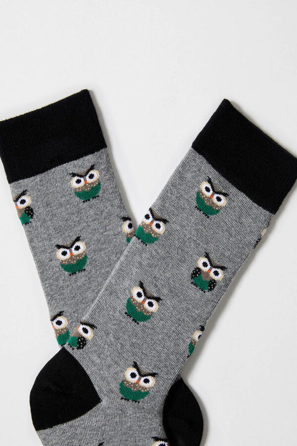 Besocks Owl high socks BESOCKS grey