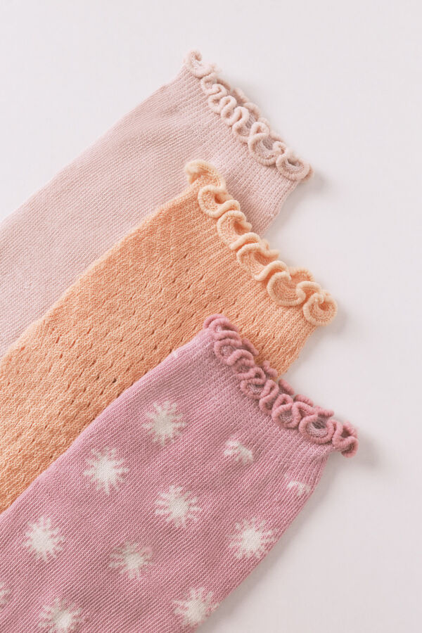 Women'secret Pink short printed 3-pack socks SNOOPY printed