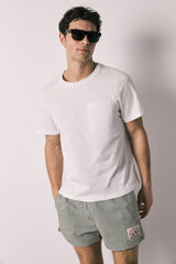 Women'secret Green striped print men's swimwear green