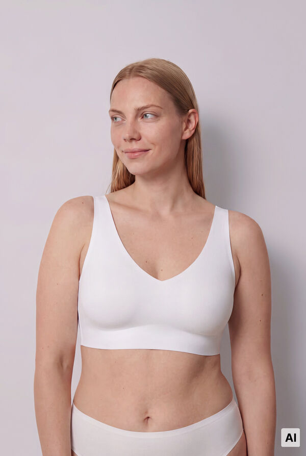 Women'secret White microfibre bra DREAMY PLUS white
