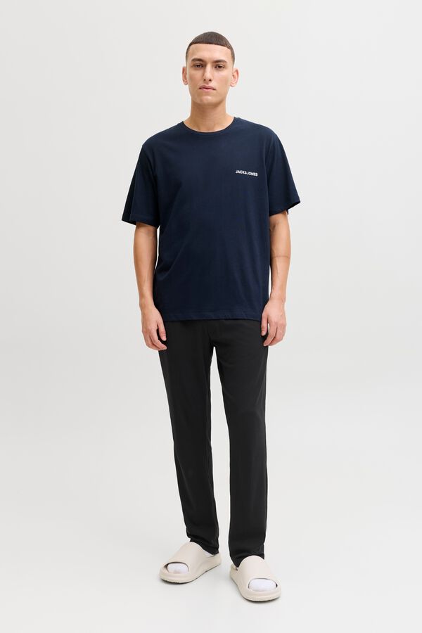 Jack & Jones Conjunto pijama largo manga corta azul