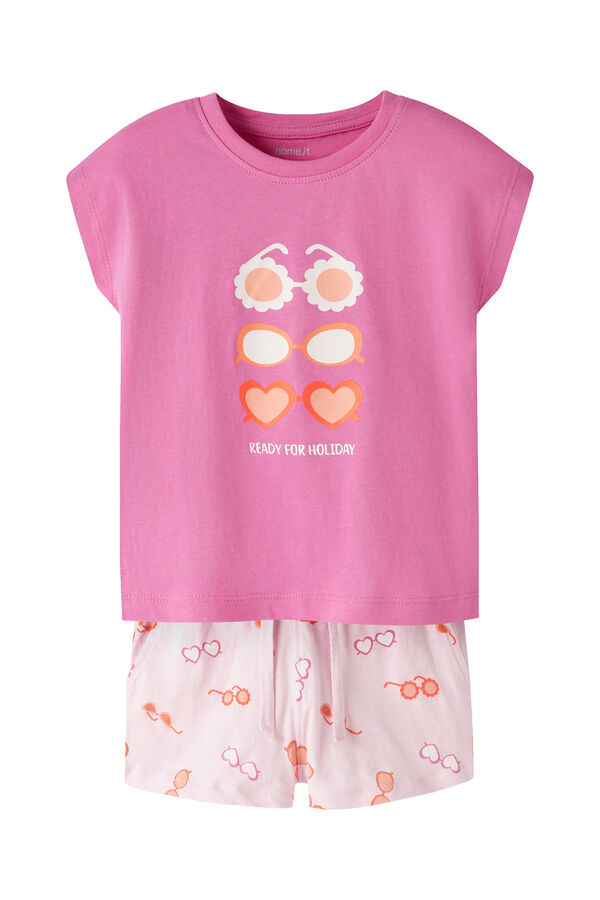 Name it T-shirt and short set pink