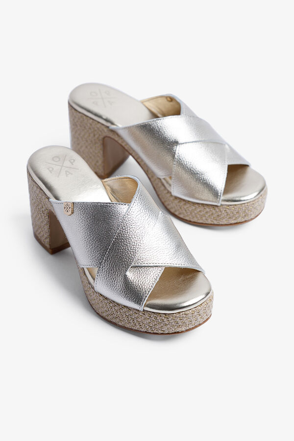 Popa Laminated Melibea wedge heel printed