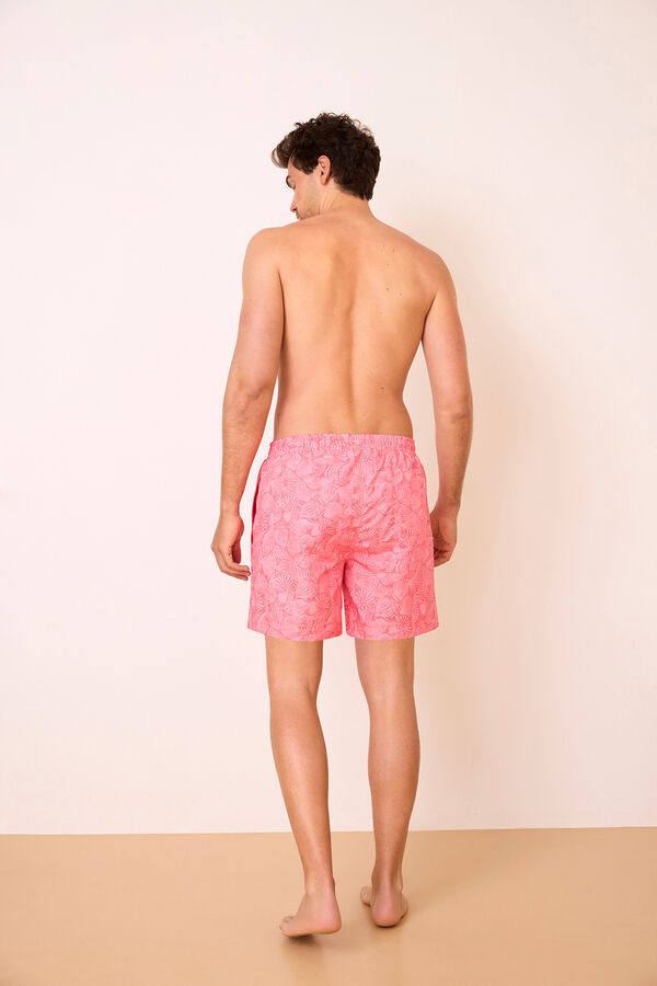 Promise Fato de banho tropical para homem vermelho