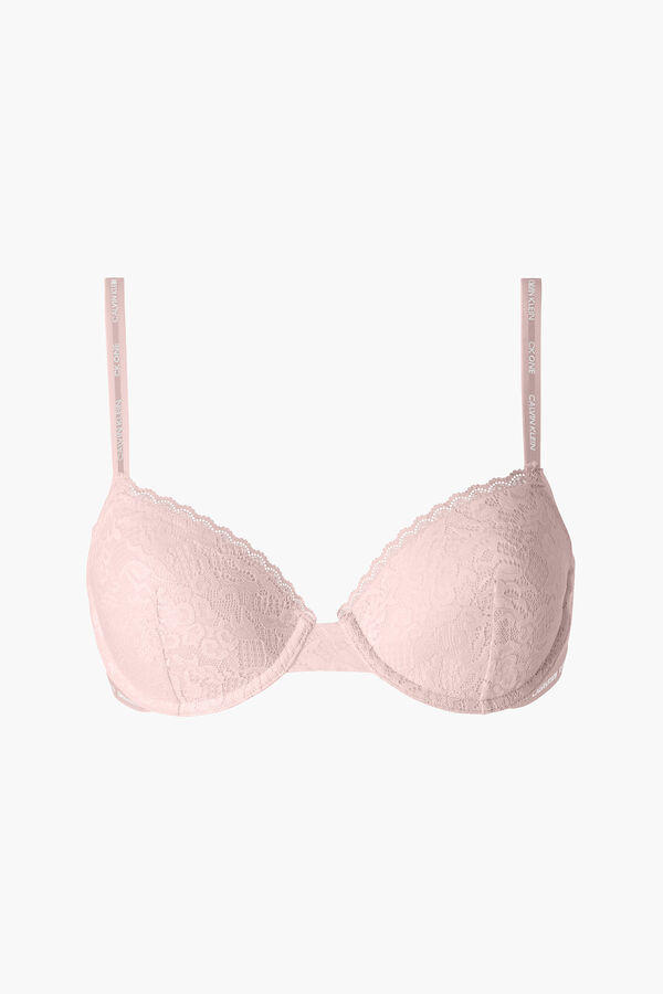 Womensecret Calvin Klein lace Balconette bra with straps pink