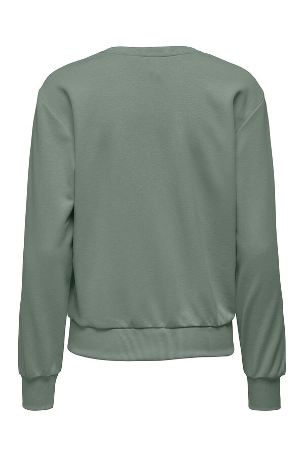 Only Play Sudadera deportiva cuello redondo verde