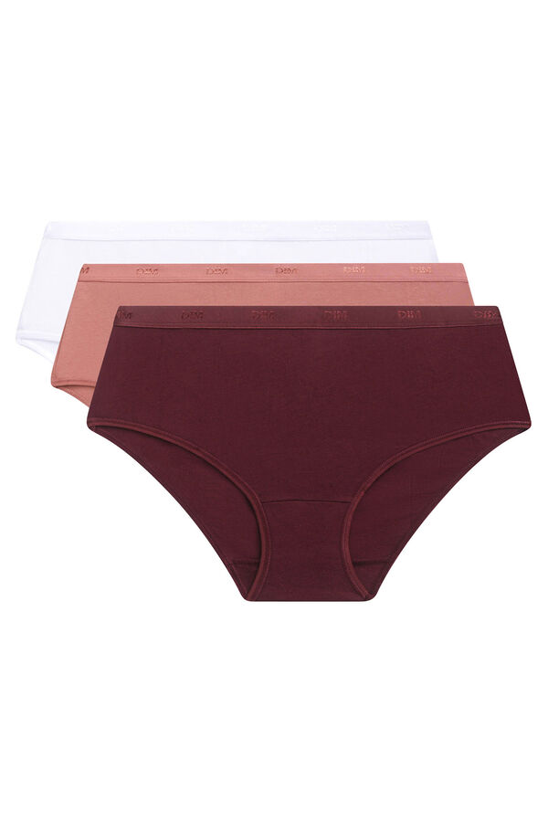 DIM Pack of 3 stretch cotton boyshorts in assorted colours Print