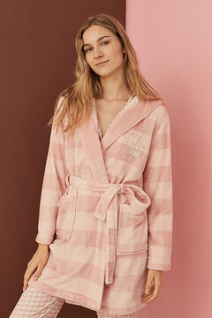 Womensecret Short pink La Vecina Rubia fleece robe pink