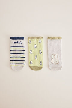 Womensecret Miffy-mintás rövid zoknik, 3 db-os csomag rávasalt mintás