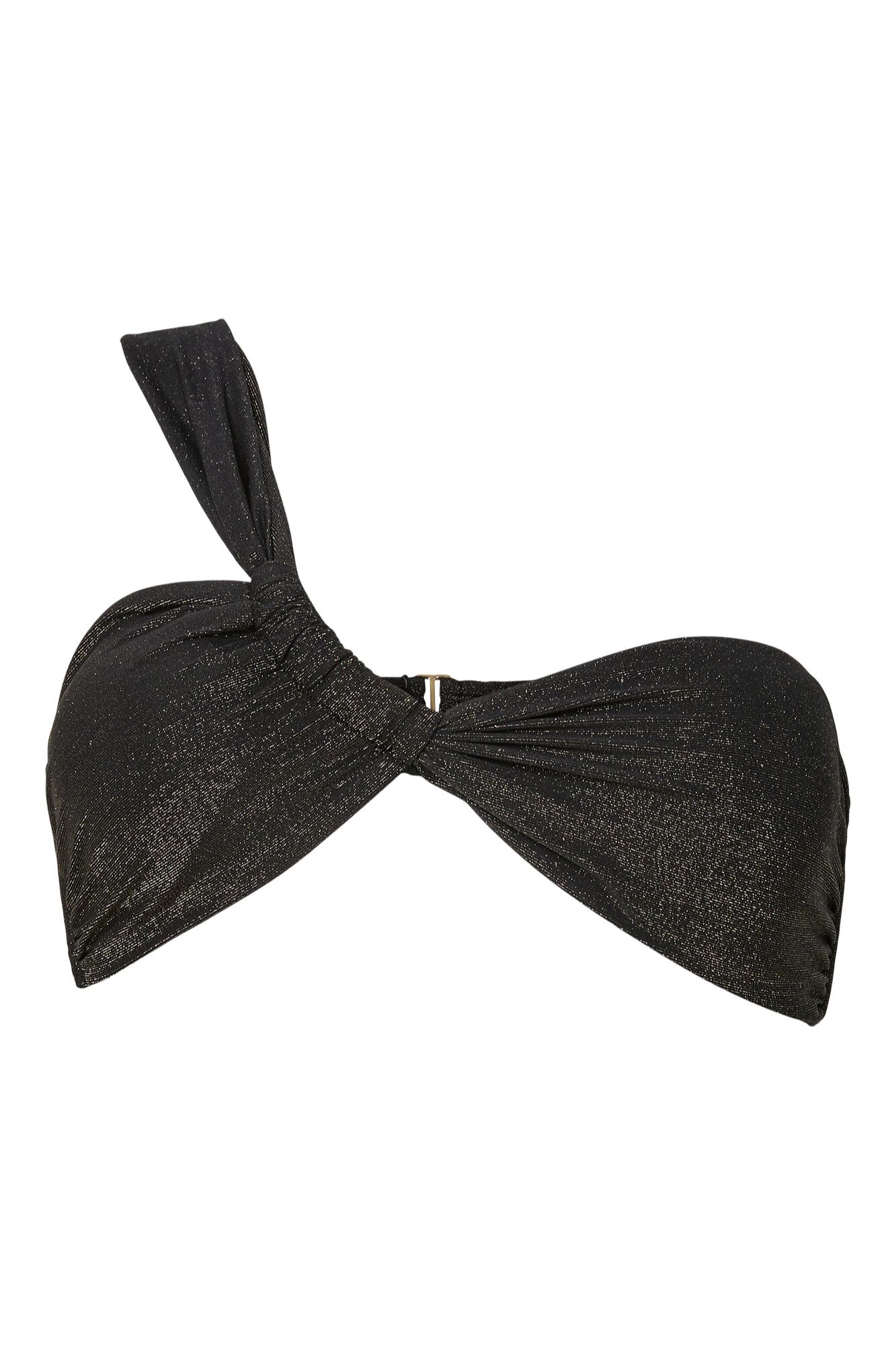 Pieces Glitzer-Bikini-Top mit One-Shoulder