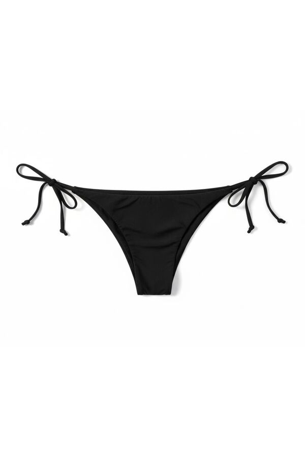 Women'secret Black strappy thong bikini bottoms black