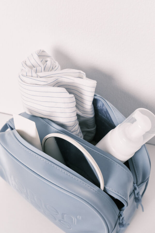 Women'secret N&eacute;cessaire m&eacute;dio com duplo fecho-&eacute;clair azul azul